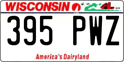WI license plate 395PWZ