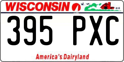 WI license plate 395PXC