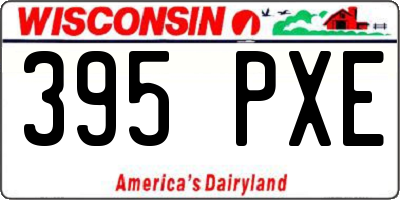 WI license plate 395PXE