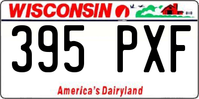 WI license plate 395PXF