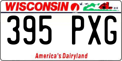 WI license plate 395PXG