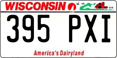 WI license plate 395PXI
