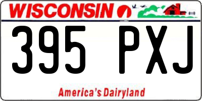 WI license plate 395PXJ