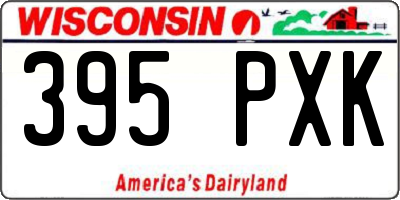 WI license plate 395PXK