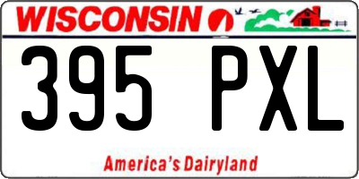 WI license plate 395PXL