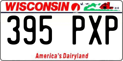 WI license plate 395PXP