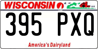 WI license plate 395PXQ