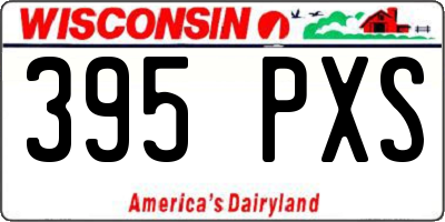 WI license plate 395PXS