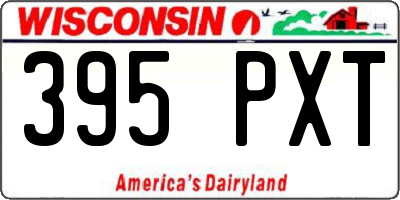 WI license plate 395PXT