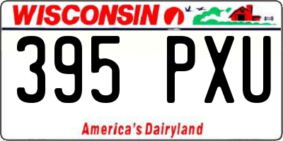 WI license plate 395PXU