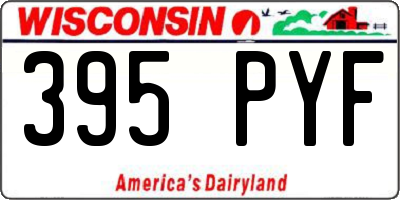 WI license plate 395PYF