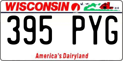 WI license plate 395PYG
