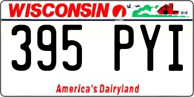 WI license plate 395PYI