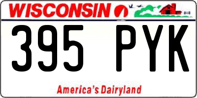 WI license plate 395PYK