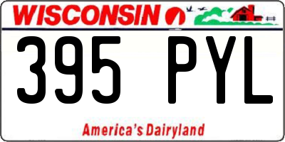WI license plate 395PYL