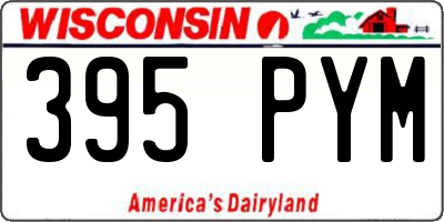 WI license plate 395PYM