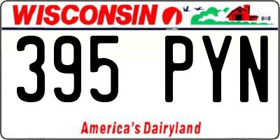 WI license plate 395PYN