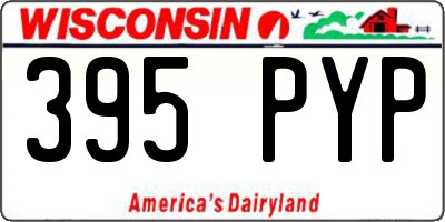 WI license plate 395PYP