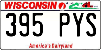 WI license plate 395PYS