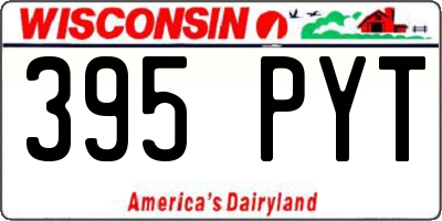 WI license plate 395PYT