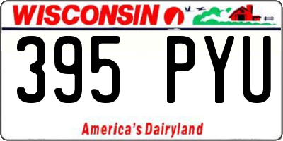WI license plate 395PYU