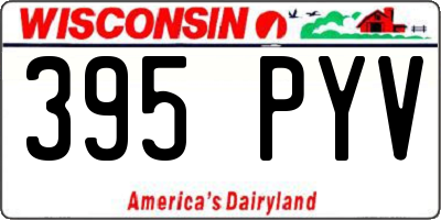 WI license plate 395PYV