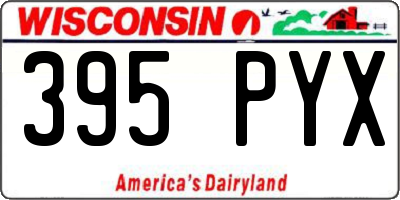 WI license plate 395PYX