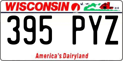 WI license plate 395PYZ