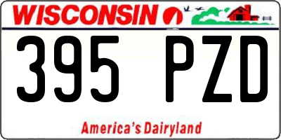 WI license plate 395PZD