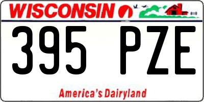 WI license plate 395PZE