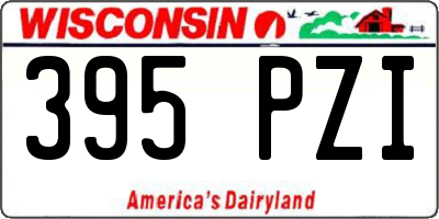 WI license plate 395PZI