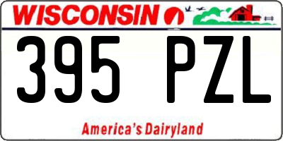 WI license plate 395PZL