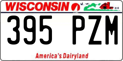 WI license plate 395PZM