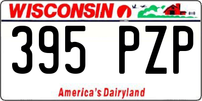 WI license plate 395PZP