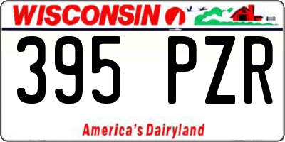 WI license plate 395PZR