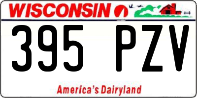 WI license plate 395PZV
