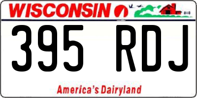 WI license plate 395RDJ