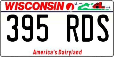 WI license plate 395RDS