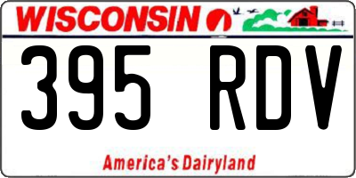 WI license plate 395RDV