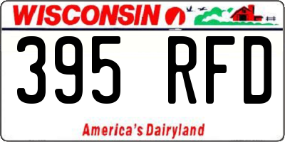 WI license plate 395RFD