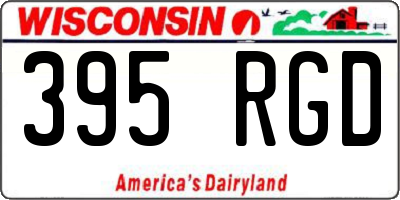 WI license plate 395RGD