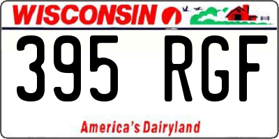 WI license plate 395RGF