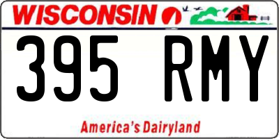 WI license plate 395RMY