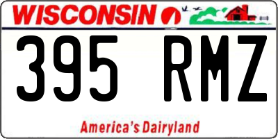 WI license plate 395RMZ