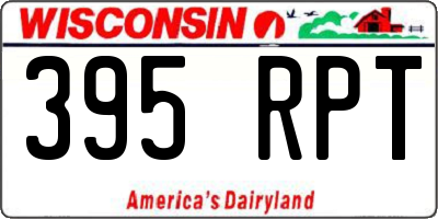 WI license plate 395RPT