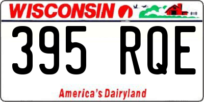WI license plate 395RQE