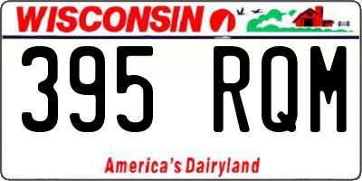 WI license plate 395RQM