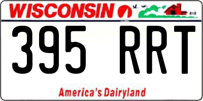 WI license plate 395RRT