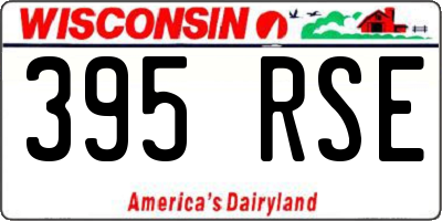 WI license plate 395RSE