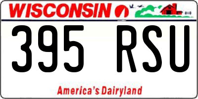WI license plate 395RSU